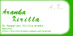 aranka kirilla business card